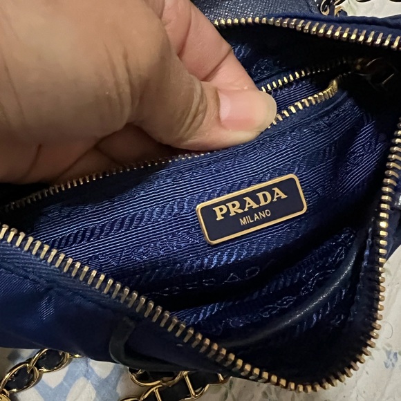 Prada Navy Blue Tessuto and Saffiano Leather - Picture 13 of 13